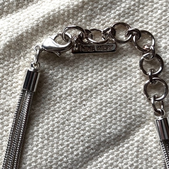 NINE WEST Multi-Strand Layered Necklace Bronze, Gold, Silver - Picture 3 of 4